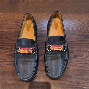 Gucci Men's Blue Leather Loafers